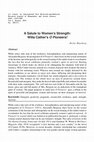 Research paper thumbnail of A Salute to Women's Strength: Willa Cather's O Pioneers