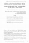 Research paper thumbnail of Violencia de género en zonas fronterizas: debates teóricos y estudios de caso en contextos globales