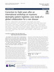 Research paper thumbnail of Correction to: Eight years after an international workshop on myotonic dystrophy patient registries: case study of a global collaboration for a rare disease