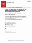 Research paper thumbnail of Policing and public health interventions into sex workers' lives: necropolitical assemblages and alternative visions of social justice