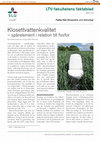 Research paper thumbnail of Klosettvattenkvalitet