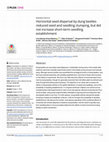 Research paper thumbnail of Horizontal seed dispersal by dung beetles reduced seed and seedling clumping, but did not increase short-term seedling establishment