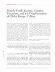 Research paper thumbnail of Miracle Foods: Quinoa, Curative Metaphors, and the Depoliticization of Global Hunger Politics