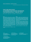 Research paper thumbnail of Fracture Resistance of Different Restorative Techniques for Endodontically Treated Teeth