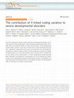 Research paper thumbnail of The contribution of X-linked coding variation to severe developmental disorders