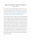 Research paper thumbnail of Regulatory Entrepreneurship, Fair Competition, and Obeying the Law