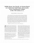 Research paper thumbnail of Middle Bronze Age Zincirli: An Interim Report on Architecture, Small Finds, and Ceramics from a Monumental Complex of the 17th Century b.c.e