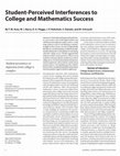 Research paper thumbnail of Student-Perceived Interferences to College and Mathematics Success