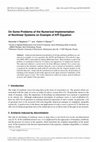 Research paper thumbnail of On Some Problems of the Numerical Implementation of Nonlinear Systems on Example of KPI Equation