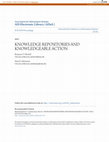 Research paper thumbnail of Knowledge Repositories and Knowledgeable Action