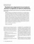 Research paper thumbnail of Resultados de la categorización de una muestra de pacientes con diagnóstico de egreso de esquizofrenia