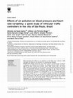 Research paper thumbnail of Effects of air pollution on blood pressure and heart rate variability: a panel study of vehicular traffic controllers in the city of São Paulo, Brazil