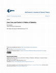 Research paper thumbnail of Care, Cure, and Control: A Politics of Dietetics