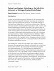 Research paper thumbnail of Failure Is an Orphan: Reflecting on the Fall of the University of Michigan Orphan Works Project