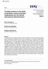 Research paper thumbnail of Transformations in the field of symbolic control and their implications for the Greek educational administration