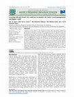 Research paper thumbnail of Growing tall and dwarf rice cultivars in mixture for better weed management and higher yield