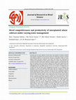 Research paper thumbnail of Weed competitiveness and productivity of interplanted wheat cultivars under varying water management