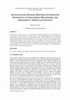 Research paper thumbnail of Investigating Human-Machine Interfaces’ Efficiency in Industrial Machinery and Equipment: A Kenyan Context