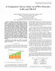 Research paper thumbnail of A Comparative Survey Study on LPWA Networks : LoRa and NB-IoT