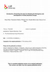 Research paper thumbnail of Introduction: Presenting the Case for Studying the Emergence and Development of Family Business Groups