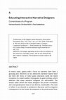 Research paper thumbnail of Educating Interactive Narrative Designers: Cornerstones of a Program