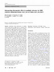 Research paper thumbnail of Interpreting therapeutic effect in multiple sclerosis via MRI contrast enhancing lesions: now you see them, now you don’t