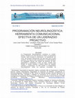 Research paper thumbnail of Programming neurolingüística: Tool comunicacional cashes of a proactive leadership