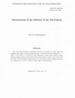 Research paper thumbnail of Measurement of the lifetime of the tau lepton