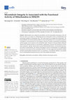 Research paper thumbnail of Microtubule Integrity Is Associated with the Functional Activity of Mitochondria in HEK293