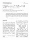 Research paper thumbnail of Triplet state and phenoxyl radical formation of 3, 4-methylenedioxy phenol: a combined laser flash photolysis and pulse radiolysis study