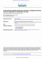 Research paper thumbnail of Links between global taxonomic diversity, ecological diversity and the expansion of vertebrates on land