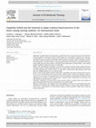 Research paper thumbnail of Capability beliefs and the intention to adopt evidence-based practices in the future among nursing students: An international study