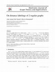 Research paper thumbnail of On distance labelings of 2-regular graphs