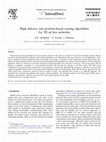 Research paper thumbnail of High delivery rate position-based routing algorithms for 3D ad hoc networks