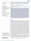 Research paper thumbnail of A machine learning algorithm to analyse the effects of vaccination on COVID-19 mortality