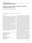 Research paper thumbnail of Life cycle assessment of soil and groundwater remediation technologies: literature review