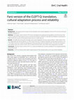 Research paper thumbnail of Farsi version of the CLEFT-Q: translation, cultural adaptation process and reliability