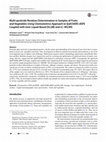 Research paper thumbnail of Multi-pesticide Residues Determination in Samples of Fruits and Vegetables Using Chemometrics Approach to QuEChERS-dSPE Coupled with Ionic Liquid-Based DLLME and LC–MS/MS