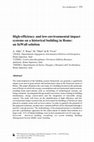 Research paper thumbnail of High-efficiency and low-environmental impact systems on a historical building in Rome: an InWall solution