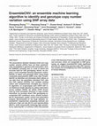 Research paper thumbnail of EnsembleCNV: an ensemble machine learning algorithm to identify and genotype copy number variation using SNP array data