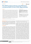 Research paper thumbnail of MicroRNA Sponge Production Using PCR-Based Concatemerization of Short DNA Oligonucleotides