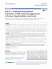 Research paper thumbnail of miR-122-mediated translational repression of PEG10 and its suppression in human hepatocellular carcinoma