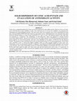 Research paper thumbnail of Solid Dispersion of Usnic Acid-PVP K30 and Evaluation of Antioxidant Activity