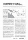 Research paper thumbnail of New Direction In Human Colonisation of The Pacific: Lapita Settlement of South Coast New Guinea