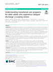 Research paper thumbnail of Understanding transitional care programs for older adults who experience delayed discharge: a scoping review