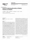 Research paper thumbnail of Factors Predicting Mortality in Elderly Patients on Dialysis