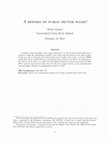 Research paper thumbnail of A reform of public sector wages