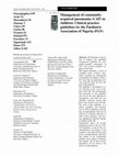 Research paper thumbnail of Management of community acquired pneumonia (CAP) in children: Clinical practice guidelines by the Paediatric Association of Nigeria (PAN)