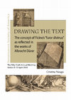 Research paper thumbnail of ‘Drawing the Text: Ficino’s Furor Divinus as Reflected in the Works of Albrecht Dürer’, Fifty-Six Annual Meeting of the Renaissance Society of America, Venice, 8-10 April 2010.