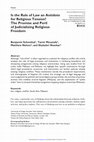 Research paper thumbnail of Is the Rule of Law an Antidote for Religious Tension? The Promise and Peril of Judicializing Religious Freedom